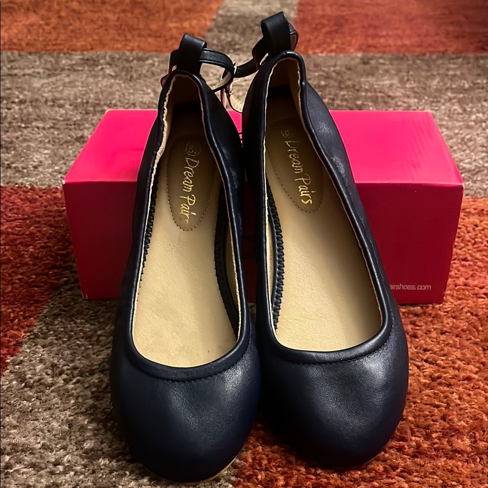 Navy Blue Ballet Flats